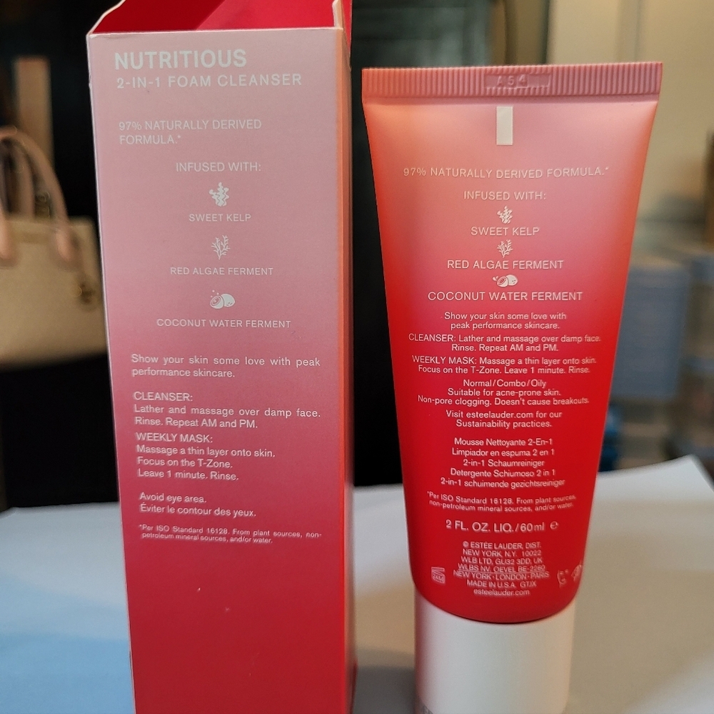 Estee Lauder Nutritious 2-in-1 Foam (Cleanser & Mask) Cleanser, 60ml, NIB - Picture 2 of 3